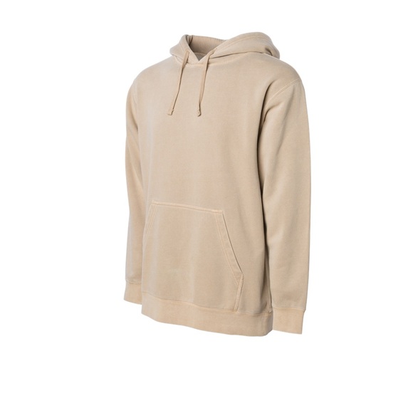 Independent Unisex Midweight Pigment Dyed Hoodie Medium Sandstone PRM4500 Med - Picture 1 of 2